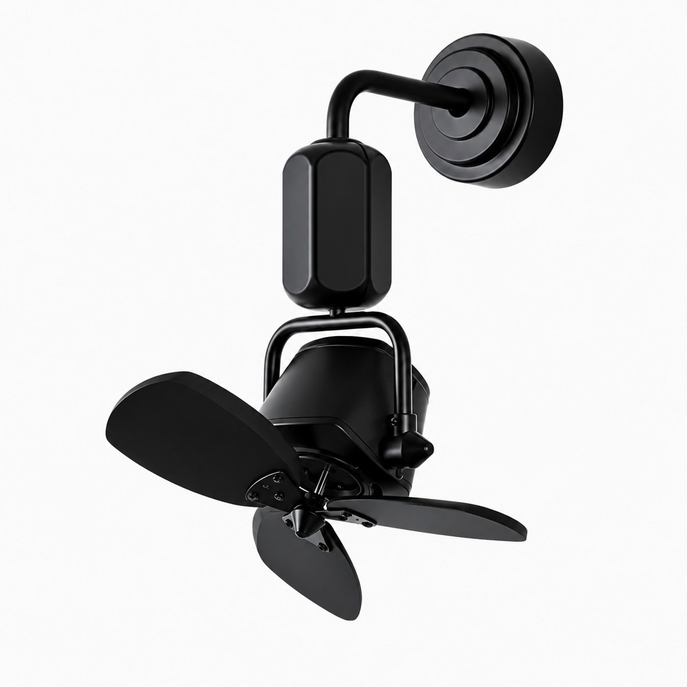 Adjustable compact fan in black