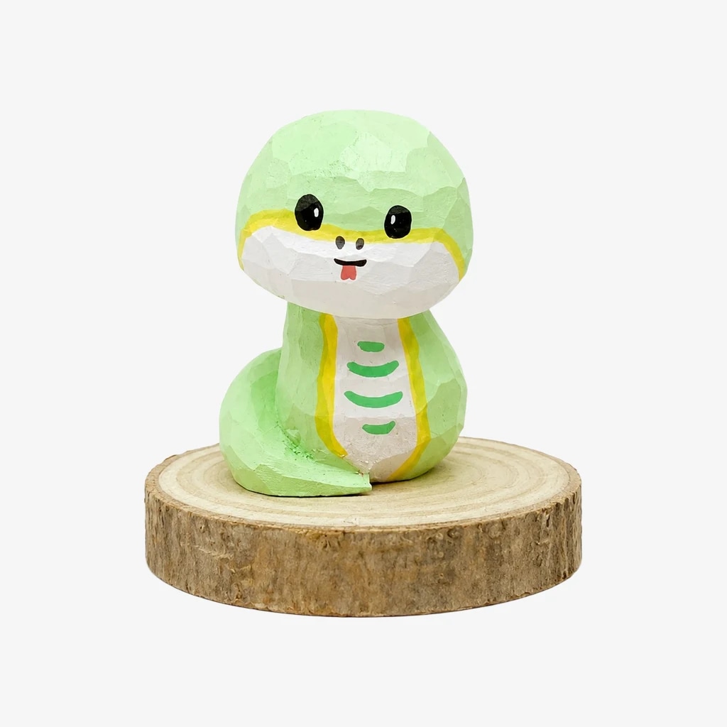 Hand-Carved Wooden Chinese Zodiac Animal Figurines